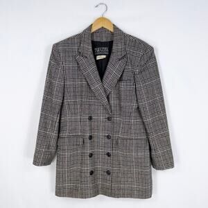 Tarazzia Internationale Women's Vintage Wool Blend Double Breasted Blazer Size 8